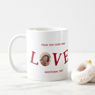 Benutzerdefiniertes Foto für die rote Liebe Kaffeetasse