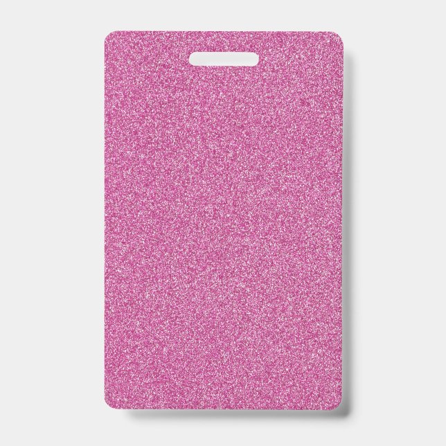 Benutzerdefiniertes Foto für einen rosa Glitzer Ausweis (Vorderseite)