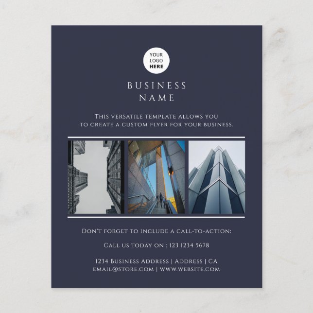 Benutzerdefiniertes Foto für Firmenlogos Minimalis Flyer (Vorne)