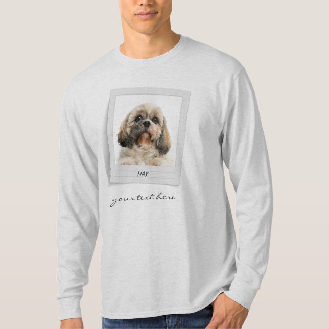 Benutzerdefiniertes Foto für Haustiere Geburtstag  T-Shirt (Vorderseite)