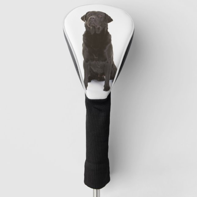 Benutzerdefiniertes Foto für Haustiere Schwarzes L Golf Headcover (Vorderseite)