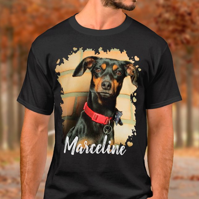 Benutzerdefiniertes Foto für Heimtiere mit stylisc T-Shirt (Custom Pet Photo and Name T-Shirt)