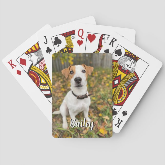 Benutzerdefiniertes Foto für Heimtiere Personalisi Spielkarten (Rückseite)