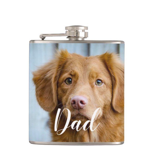 Benutzerdefiniertes Foto für Hunde - Flasche für d Flachmann (Vorderseite)