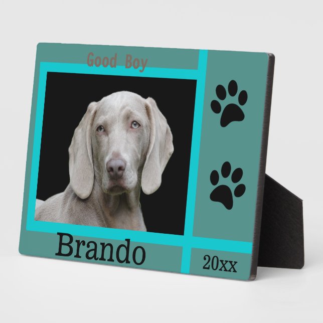 Benutzerdefiniertes Foto für Hunde Fotoplatte (Seite)