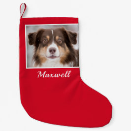 Benutzerdefiniertes Foto für Hunde Personalisiert Kleiner Weihnachtsstrumpf