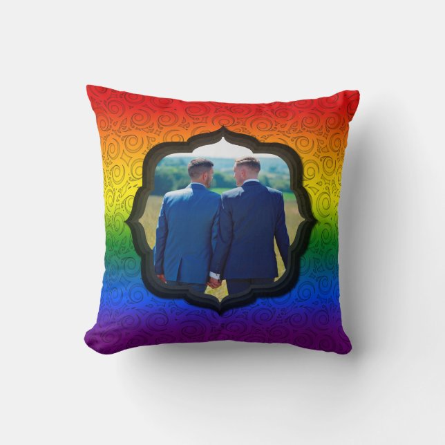 Benutzerdefiniertes Foto für LGBT Gay Rainbow Pril Kissen (Vorderseite)