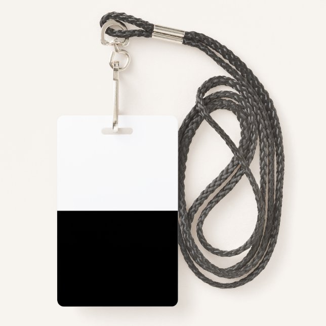 Benutzerdefiniertes Foto für Schwarz-weiße DIY-Vor Ausweis (Vorderseite mit Schlüsselband)