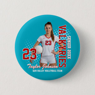 Benutzerdefiniertes Foto für Senior-Volleyballspie Button