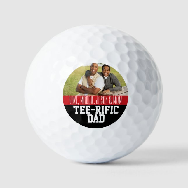 Benutzerdefiniertes Foto für T-Shirt-Rific Vater Golfball (Vorderseite)