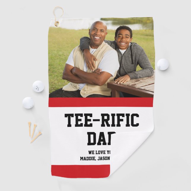 Benutzerdefiniertes Foto für T-Shirt-Rific Vater Golfhandtuch (Insitu)