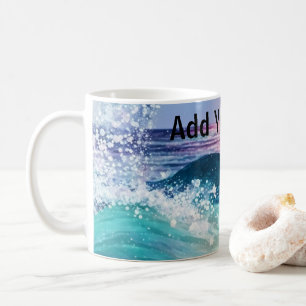 Benutzerdefiniertes Foto für Wasserfarben Blue Oce Kaffeetasse