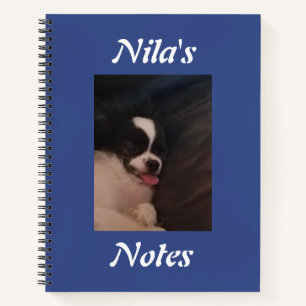 Benutzerdefiniertes Foto für Welpen Blau Personal Notizbuch