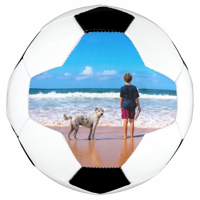 Benutzerdefiniertes Foto Fußball - mit Begleiter (Vorderseite)