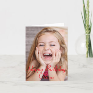 Benutzerdefiniertes Foto, Geburtskarte. Geburtstag Feiertagskarte