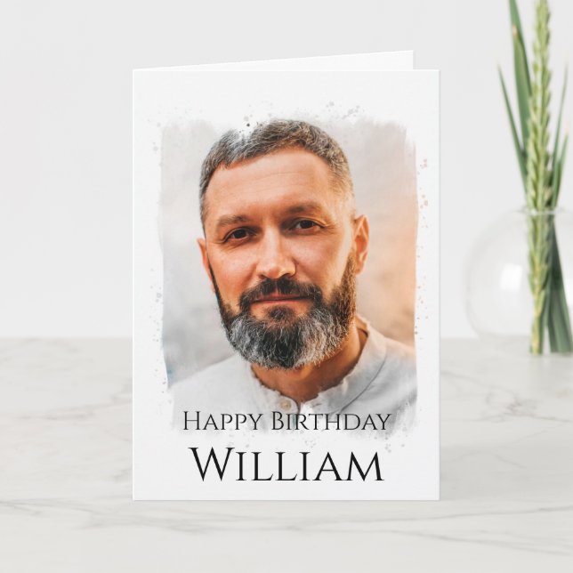 Benutzerdefiniertes Foto, Geburtskarte Karte (Vorderseite)