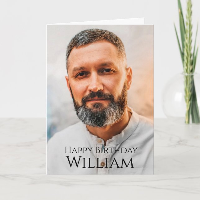 Benutzerdefiniertes Foto, Geburtskarte Karte (Vorderseite)