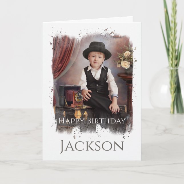 Benutzerdefiniertes Foto, Geburtskarte Karte (Vorderseite)