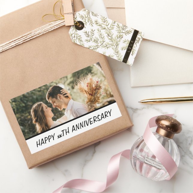 Benutzerdefiniertes Foto Geburtstagsgeschenk Rechteckiger Aufkleber (Schenken)