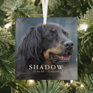 Benutzerdefiniertes Foto Gedenk Tribute Weihnachte Ornament Aus Glas