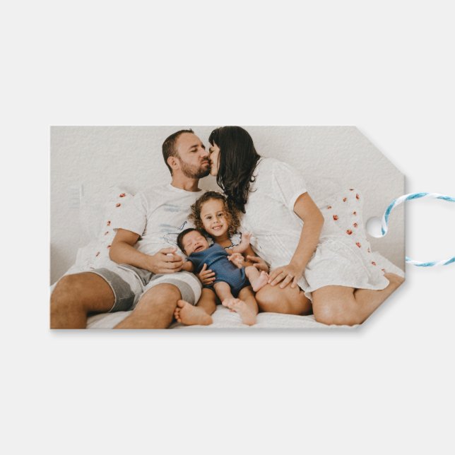 Benutzerdefiniertes Foto Geschenkanhänger (Vorderseite (Horizontal))