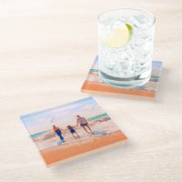 Benutzerdefiniertes Foto Glas Untersetzer Ihre Lie