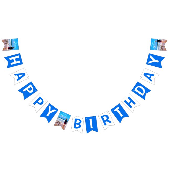 Benutzerdefiniertes Foto - Happy Birthday - Mein H Wimpelkette (Alle)