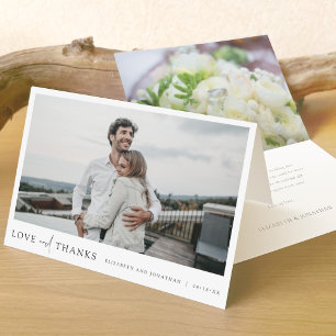 Benutzerdefiniertes Foto Hochzeit Danke Kartenvorl