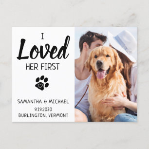 Benutzerdefiniertes Foto Hochzeitssache speichern  Ankündigungspostkarte