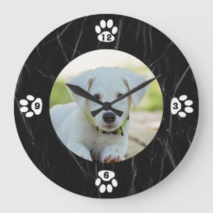 Benutzerdefiniertes Foto Hund Große Wanduhr
