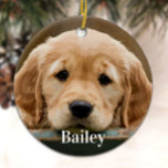 Benutzerdefiniertes Foto Hund Lover Keepake Keramik Ornament<br><div class="desc">Feiern Sie Ihren besten Freund mit einem personalisierten Foto-Gedenkmal oder Keepake . Anpassen mit Ihrem eigenen Foto, und Namen. Passen Sie sich mit den Fotos eines Lieblings-Hundes oder einer Katze an, und nennen Sie es. Die Einrichtung ist zweiseitig, auf jeder Seite das gleiche Foto. Personalisieren Sie den Namen auf der...</div>