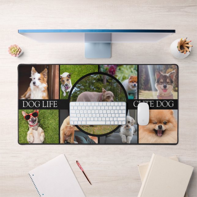 Benutzerdefiniertes Foto Hundstechen Schreibtischunterlage (Büro 1)
