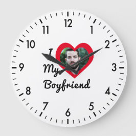 Benutzerdefiniertes Foto I Liebe Meine Freundin Ba Große Wanduhr