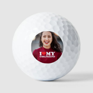 Benutzerdefiniertes Foto I Liebe Meine Freundin Golfball