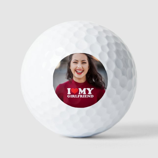 Benutzerdefiniertes Foto I Liebe Meine Freundin Golfball (Vorderseite)
