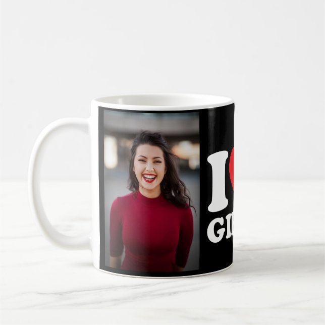 Benutzerdefiniertes Foto I Liebe Meine Freundin Kaffeetasse (Links)