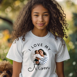 Benutzerdefiniertes Foto I Liebe Meine Mama Mutter T-Shirt