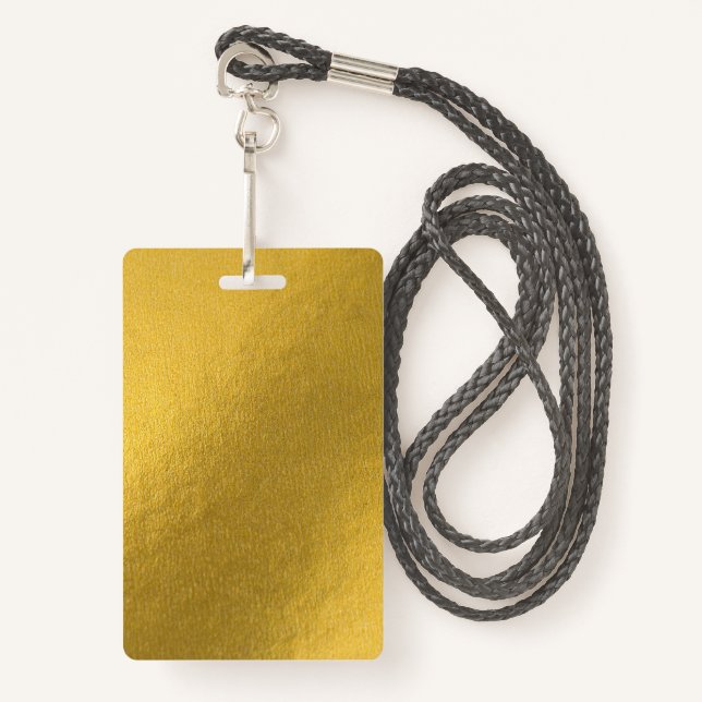 Benutzerdefiniertes Foto-Image für leere Gold-DIY- Ausweis (Vorderseite mit Schlüsselband)