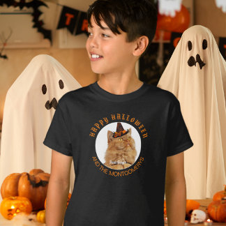 Benutzerdefiniertes Foto Katzenkatze Lover Hallowe T-Shirt