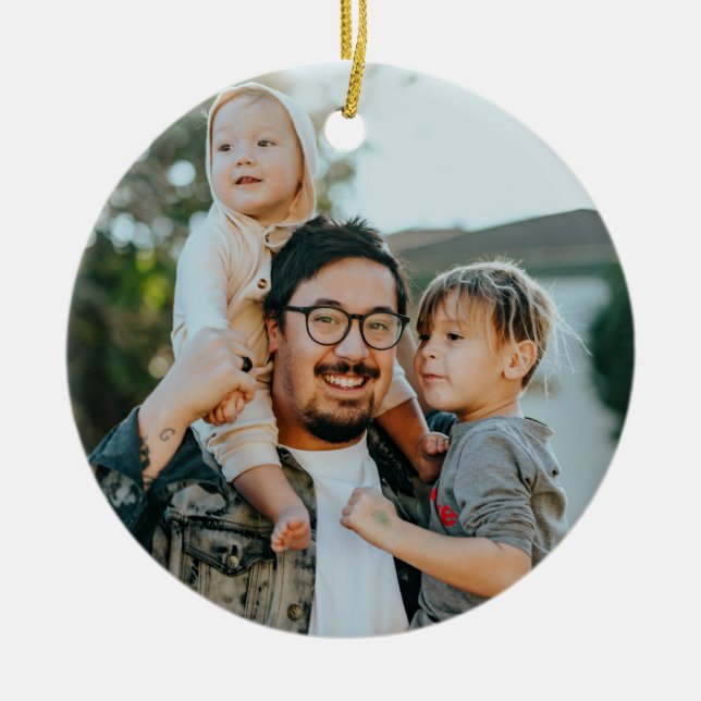 Benutzerdefiniertes Foto Keramik Ornament (Vorne)