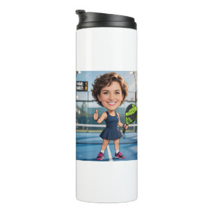 Benutzerdefiniertes Foto Kopf Padel/Pickleball Spi Thermosbecher