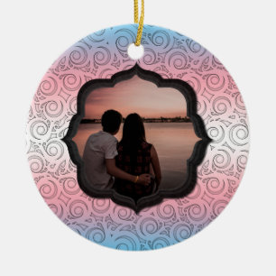 Benutzerdefiniertes Foto LGBTQ Transgender Chistma Keramik Ornament