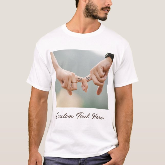 Benutzerdefiniertes Foto Liebe T - Shirt Fotos und (Vorderseite)