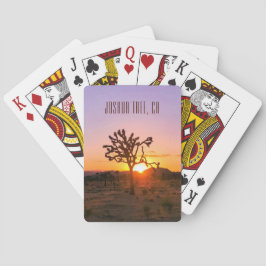 Benutzerdefiniertes Foto Lila Orange Joshua Tree S Spielkarten