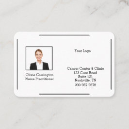 Benutzerdefiniertes Foto-Logo Beruflich Einfaches Visitenkarte