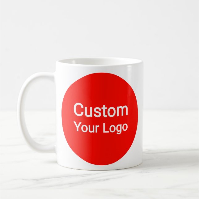 Benutzerdefiniertes Foto & Logo  | Personalisiert Kaffeetasse (Links)