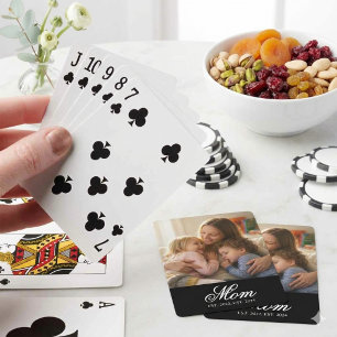 Benutzerdefiniertes Foto Mama Est-Jahr Minimalisti Spielkarten