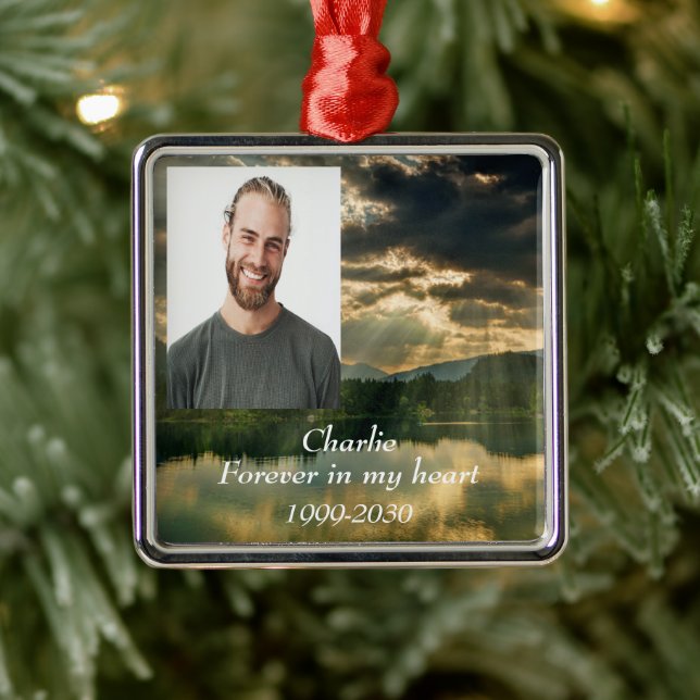 Benutzerdefiniertes Foto Memorial Keepake für imme Ornament Aus Metall (Baum)