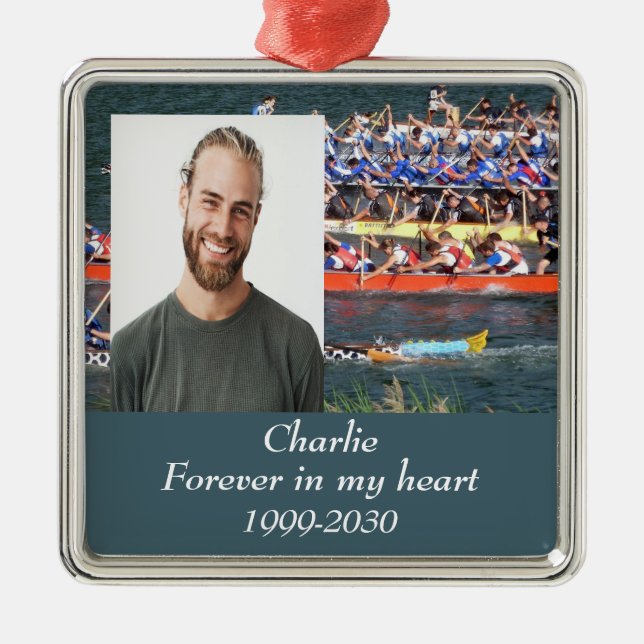 Benutzerdefiniertes Foto Memorial Keepake für imme Ornament Aus Metall (Vorne)