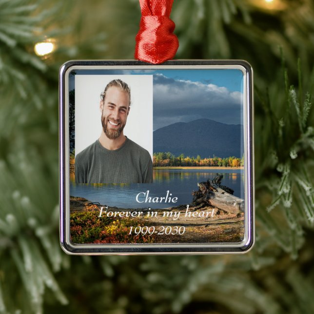 Benutzerdefiniertes Foto Memorial Keepake für imme Ornament Aus Metall (Baum)
